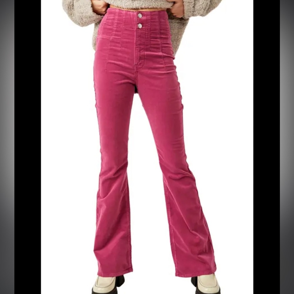 Free People Pink Flare Pants